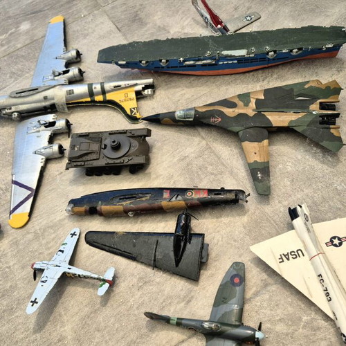 Airfix airplane parts used, various vehicle models