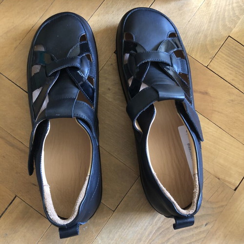 Orthopedic soft sandals for problematic feet new, black, size 40