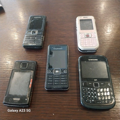 Cell phones used, pack of 5, Sony Ericsson, Nokia, Samsung