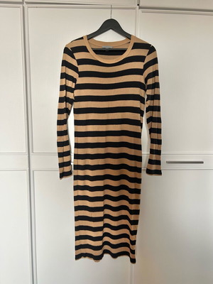 COS midi dress black and brown like new, cotton and wool