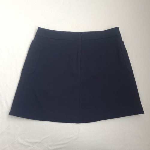 Boden women's skirt 100% wool, short A-Line, size 46, used, blue