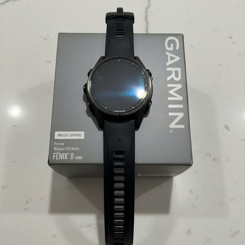 Garmin Fenix 8 AMOLED Sapphire Titanium 43mm smartwatch like new