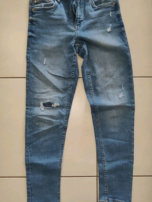 Zara boys' jeans like new, thin, blue, size 164 cm