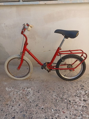 Low-step 16-inch bicycle used, red color