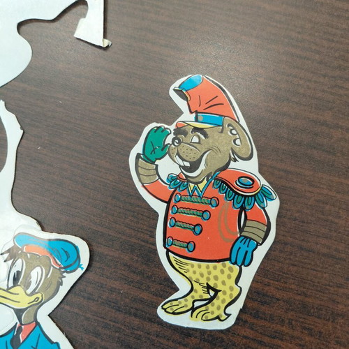 Vintage children stickers from the 1960s like new