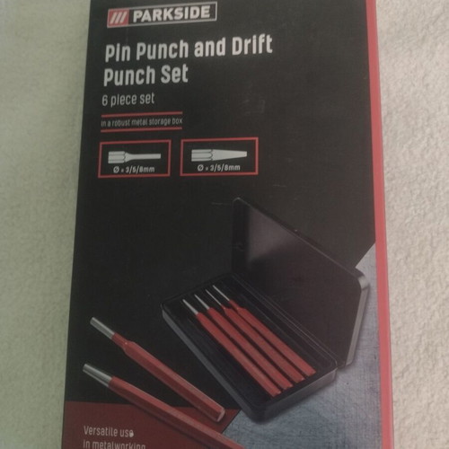 Parkside pin punch and drift punch set new