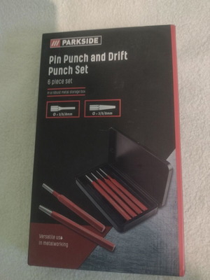 Parkside pin punch and drift punch set new