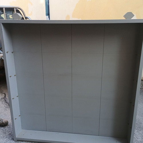 Display cabinets like new with shelves and decorative sandblasted glass