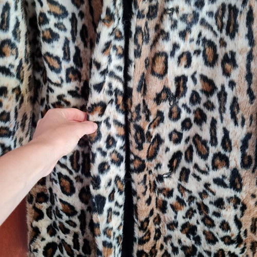 Mango faux fur coat, small, beige and brown