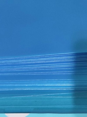 PP L-Type A4 Transparent Blue Sleeves pack of 10 Euro Office