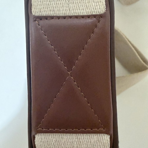 Jacquemus brown crossbody bag with beige strap
