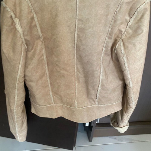 Women's beige jacket with fur lining, new