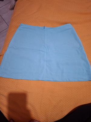 Mini skirt turquoise like new, A-line summer fabric