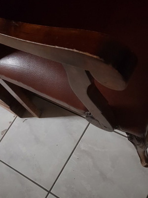 Armchairs solid wood used, set of 2, one needs repair