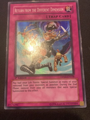 Return from Different Dimension Yu-Gi-Oh! card like new