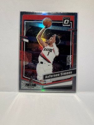 Panini Donruss Optic Basketball Card Anfernee Simons #153 Silver Prizm new 2023-24