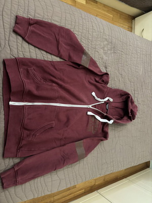 Admiral zip-up hoodie jacket, red, size S