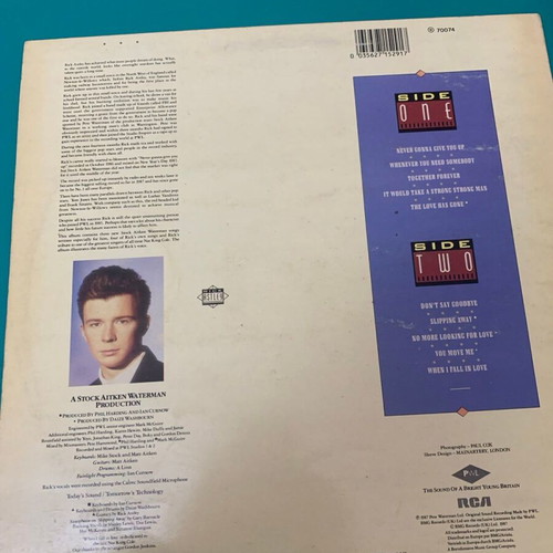 Rick Astley vinyl record used
