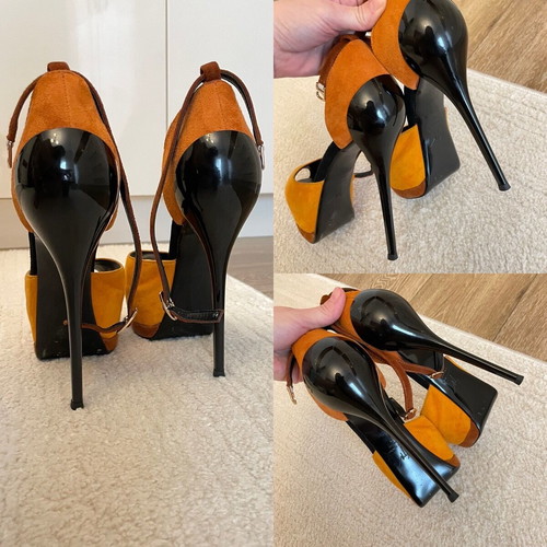 Giuseppe Zanotti stiletto heels used, size 37, black and brown