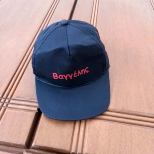 Sol's blue hat with name Vangelis new, one size