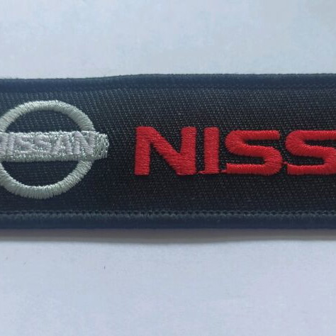 Nissan fabric double-sided keychain new