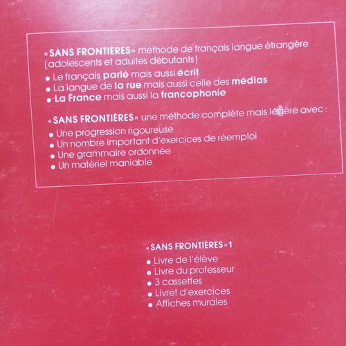 Sans Frontieres 1 Livre Du Professeur unused