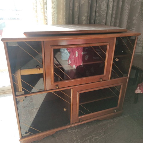 Living room furniture used with 5 cabinets and rotating TV stand