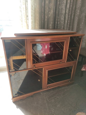 Living room furniture used with 5 cabinets and rotating TV stand