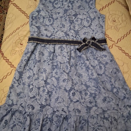 Mayoral dress blue like new for 10-year-old girl