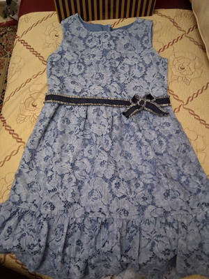 Mayoral dress blue like new for 10-year-old girl