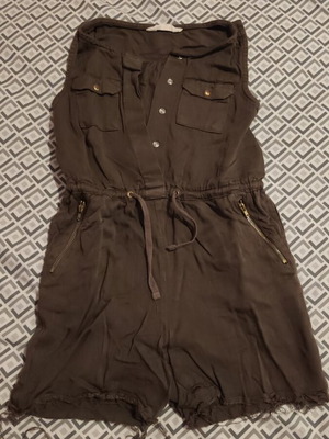 H&M girls' brown shorts jumpsuit, size 128 cm, 7 years