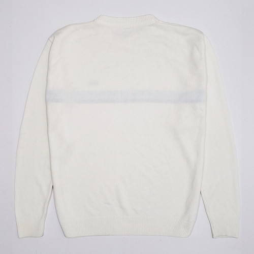 Lacoste knitted pullover sweater L-XL like new, white