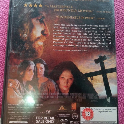 The Passion of the Christ DVD like new, biography historical