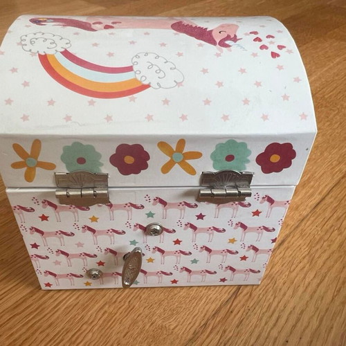 Children's music jewelry box with mirror and unicorn Floss & Rock new