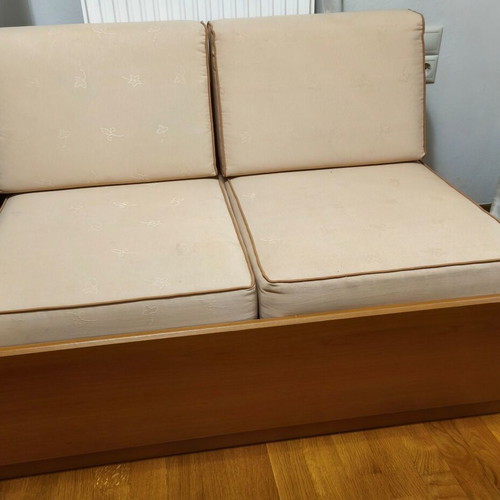 Neoset two-seater sofa with storage and separate armchair like new