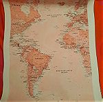  Αφίσα 45×50 (με το άσπρο περιθώριο) με χάρτη σε ροζ απόχρωση