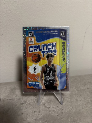 Victor Wembanyama 2024-25 Panini Donruss Crunch Time #2 Silver Sparkle κάρτα
