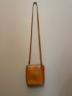 Leather crossbody bag tan new