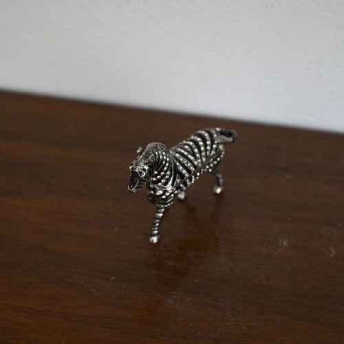 Metal zebra figurine decorative, like new