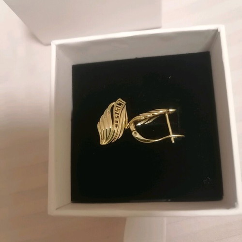 Women's earrings with gold plating, waterproof