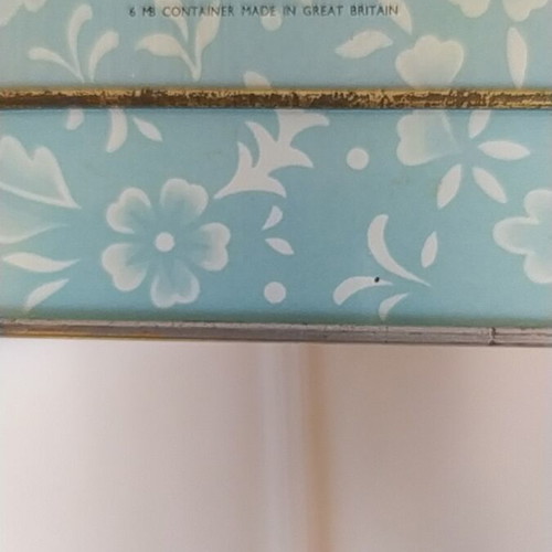 Collectible biscuit tin used, 1970s decade