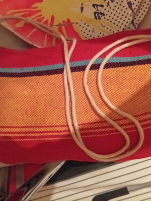 Hammock used, in its backpack