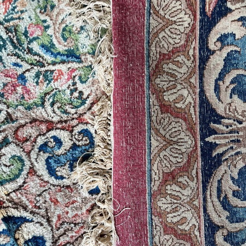 Kerman carpet used, 5.60 x 4.14 m, wool and silk