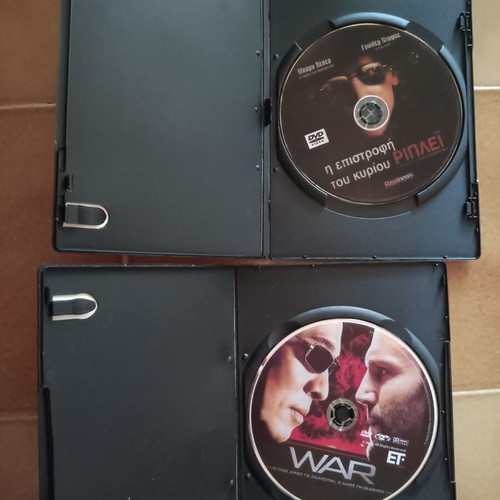 DVD Ripley Underground 2005 and War 2007 like new with Greek subtitles