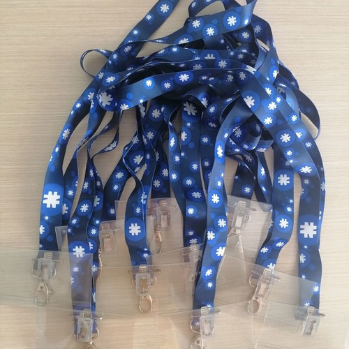 Lanyards with conference badge 10 pieces, 70 cm new