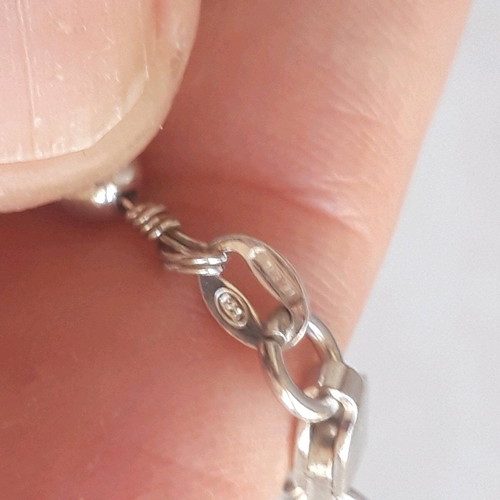 Three-strand silver bracelet like new, 20 cm