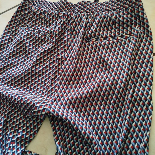 Women's summer pants like new, blue and multicolor, sizes S and M