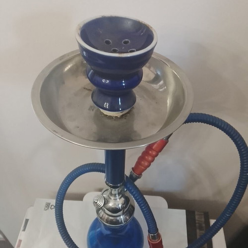 Hookah medium size used, impressive blue color