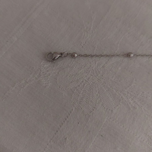 Bracelet made of stainless steel like new, silver color, length 17+5 cm