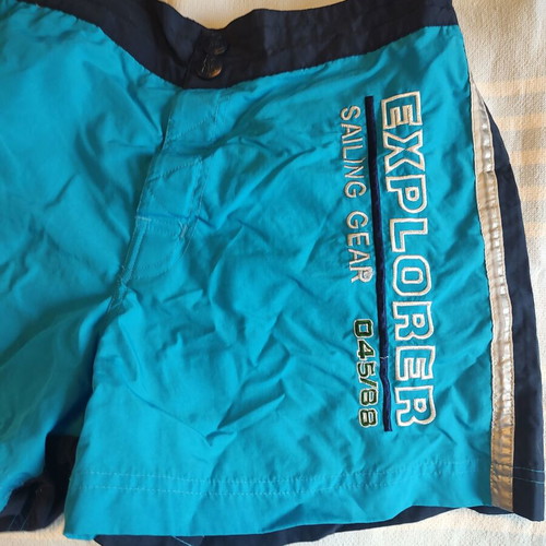 Explorer Sailing Gear men's swim shorts size M like new, turquoise